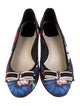 Christian Dior Printed Bow Accents Ballet Flats
