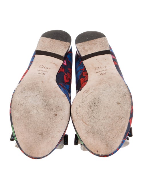 Christian Dior Printed Bow Accents Ballet Flats