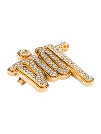 Christian Dior x Shawn Stussy Crystal Logo Pin