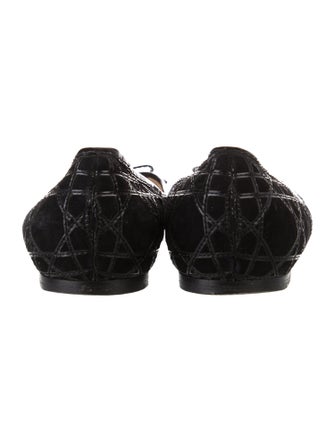 Christian Dior Cannage Pattern Suede Ballet Flats