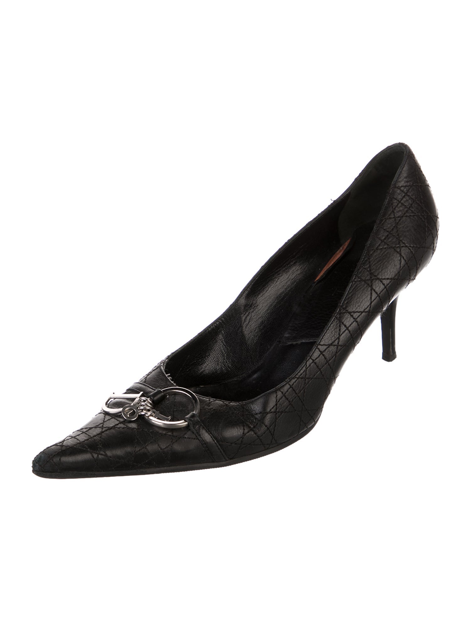 Christian Dior Cannage Pattern Leather Pumps