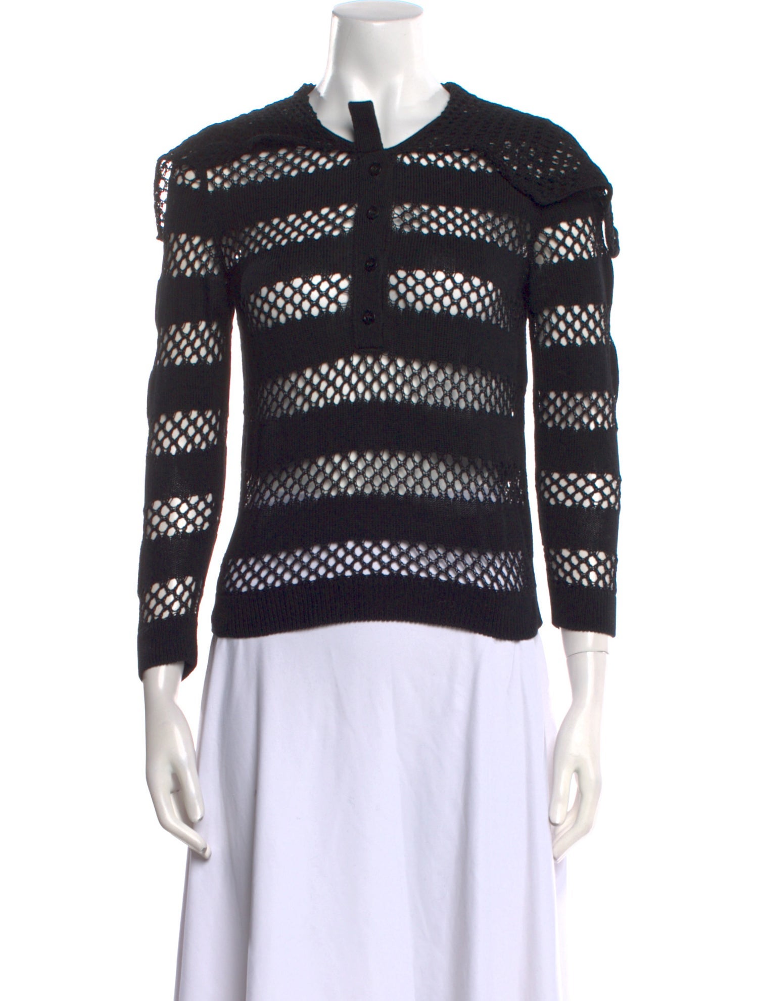 Christian Dior Striped Crew Neck Sweater