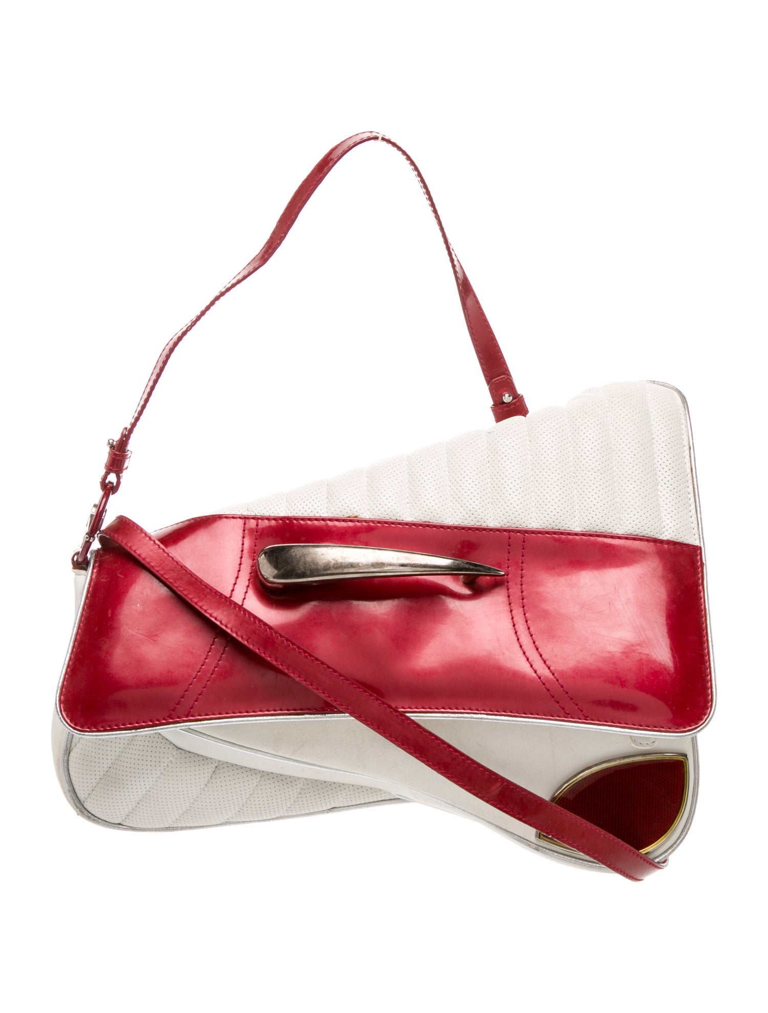 Christian Dior Leather Vintage Cadillac Car Saddle Bag