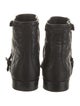 Christian Dior Cannage Pattern Leather Moto Boots