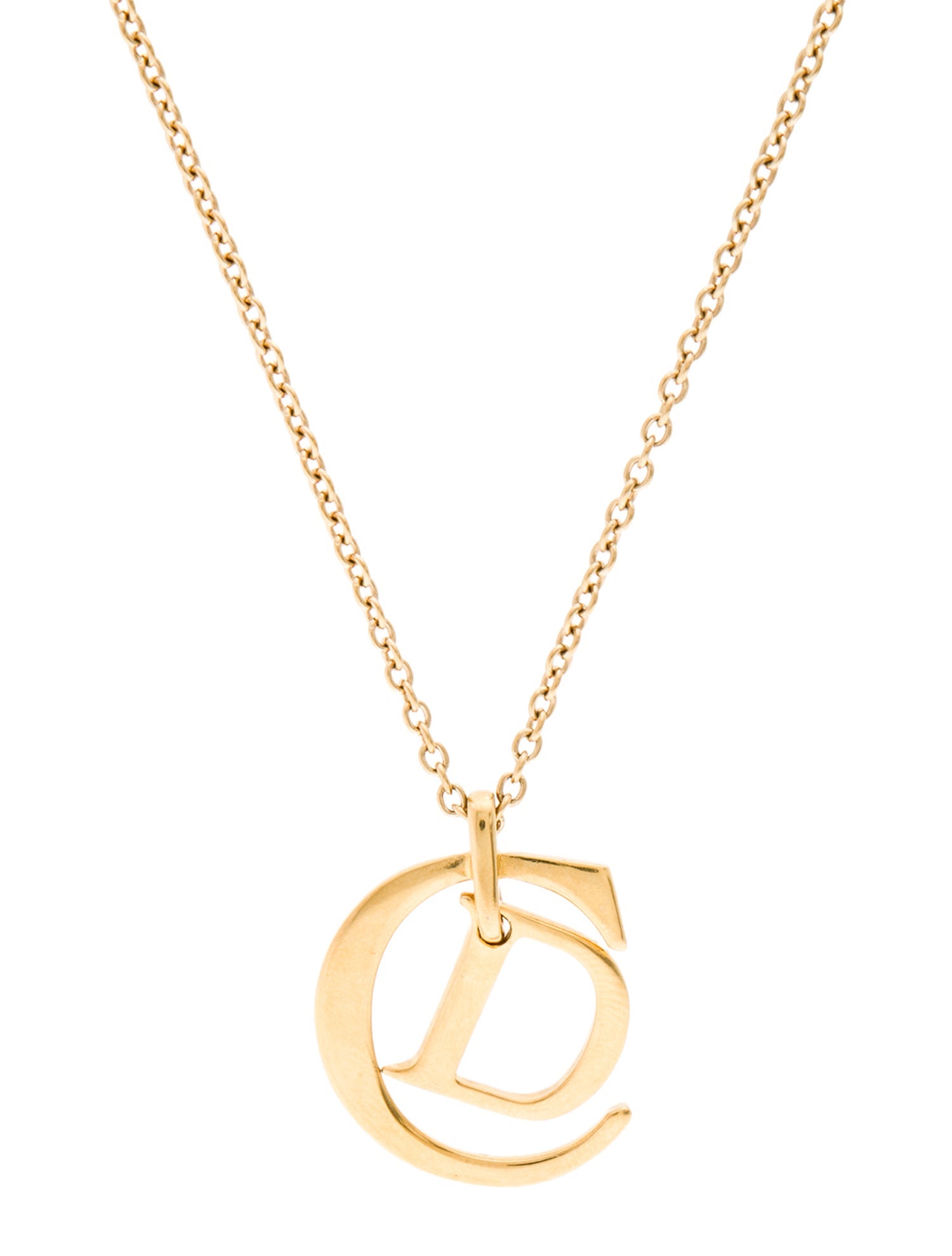 Christian Dior Vintage CD Pendant Necklace