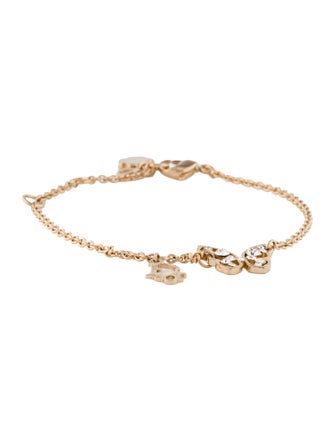 Christian Dior Crystal Butterfly Charm Bracelet