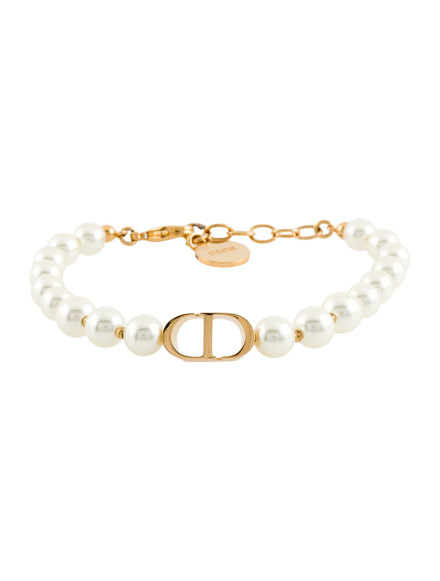 Christian Dior Faux Pearl Bead Bracelet