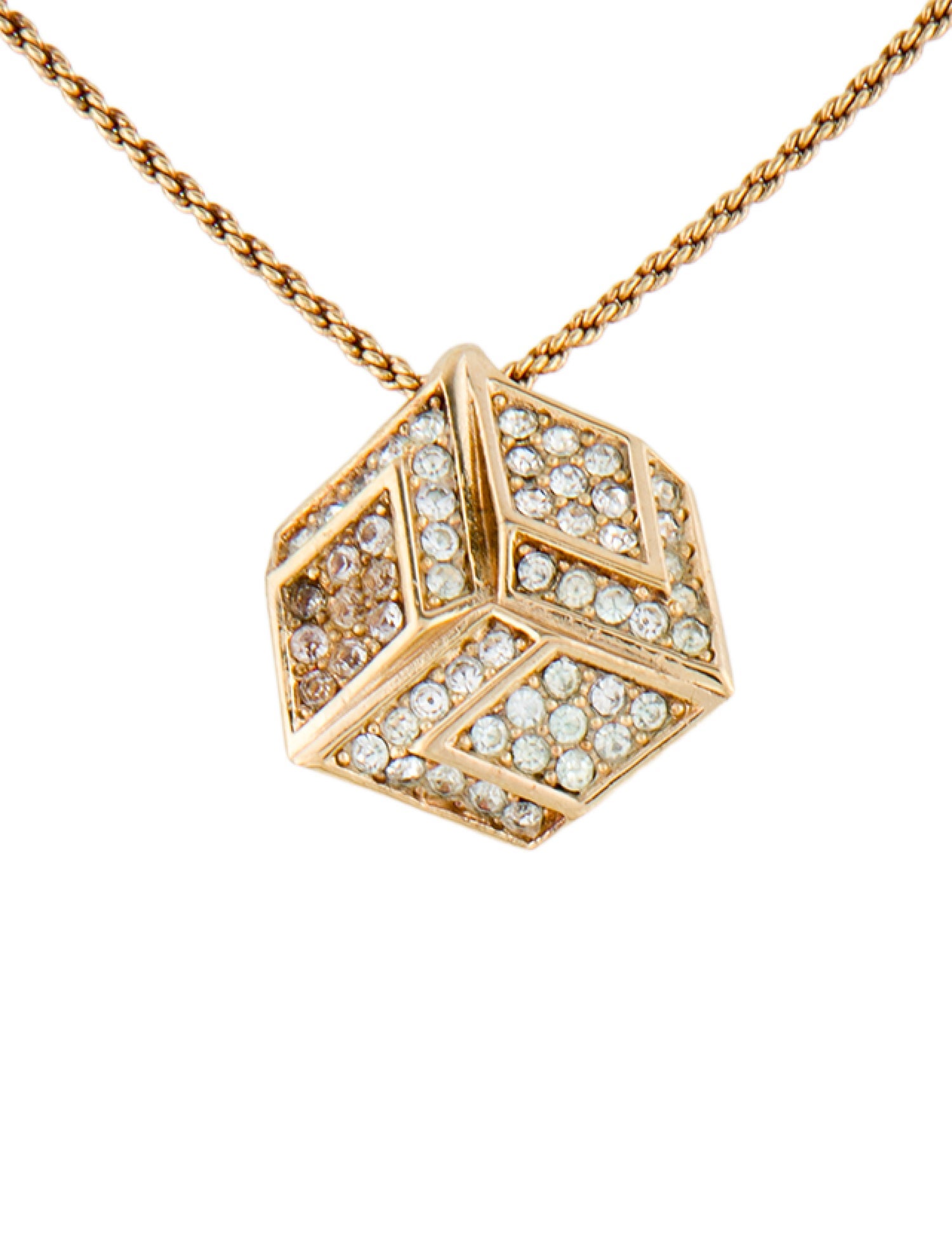 Christian Dior Vintage Crystal Pendant Necklace