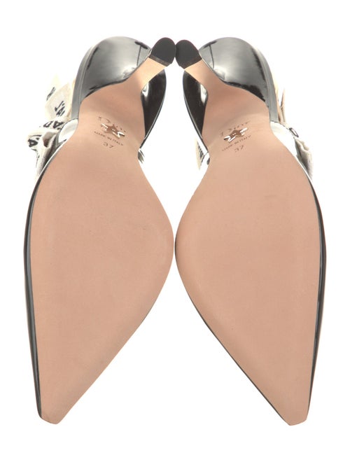 Christian Dior Patent Leather Printed Slingback Pumps