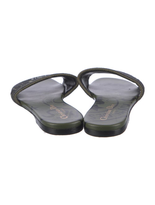 Christian Dior Printed Embroidered Accent Slides
