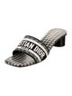 Christian Dior Printed Embroidered Accent Mules