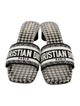 Christian Dior Printed Embroidered Accent Mules