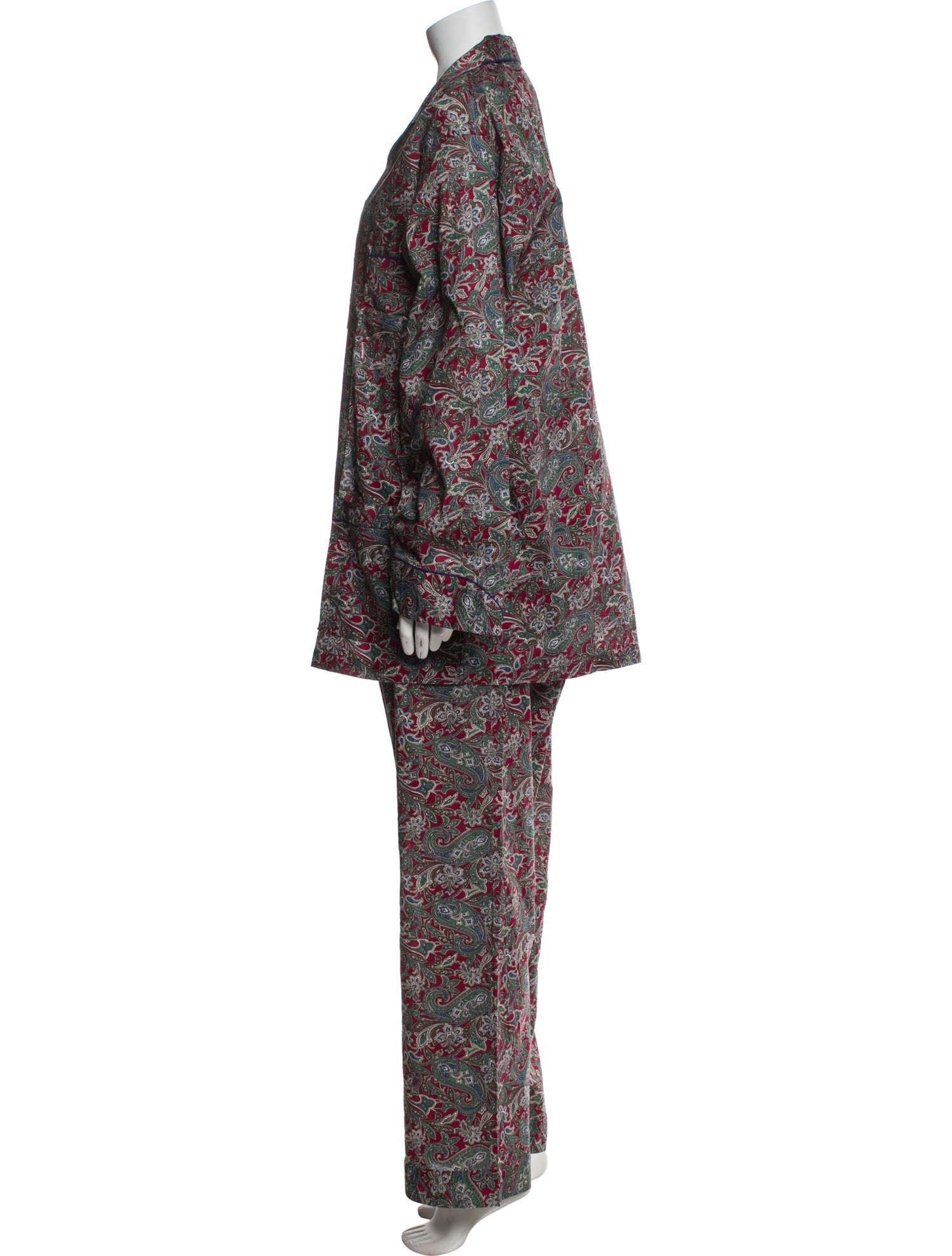 Christian Dior Vintage Paisley Print Pajamas