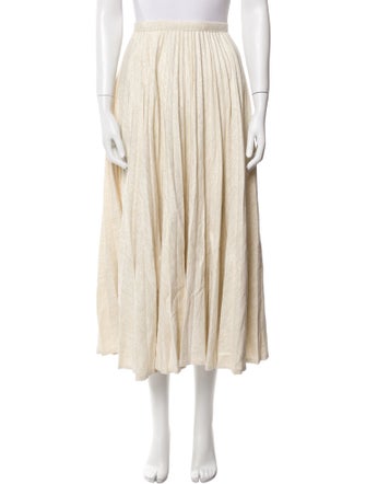 Christian Dior Pleated Accents Midi Length Skirt