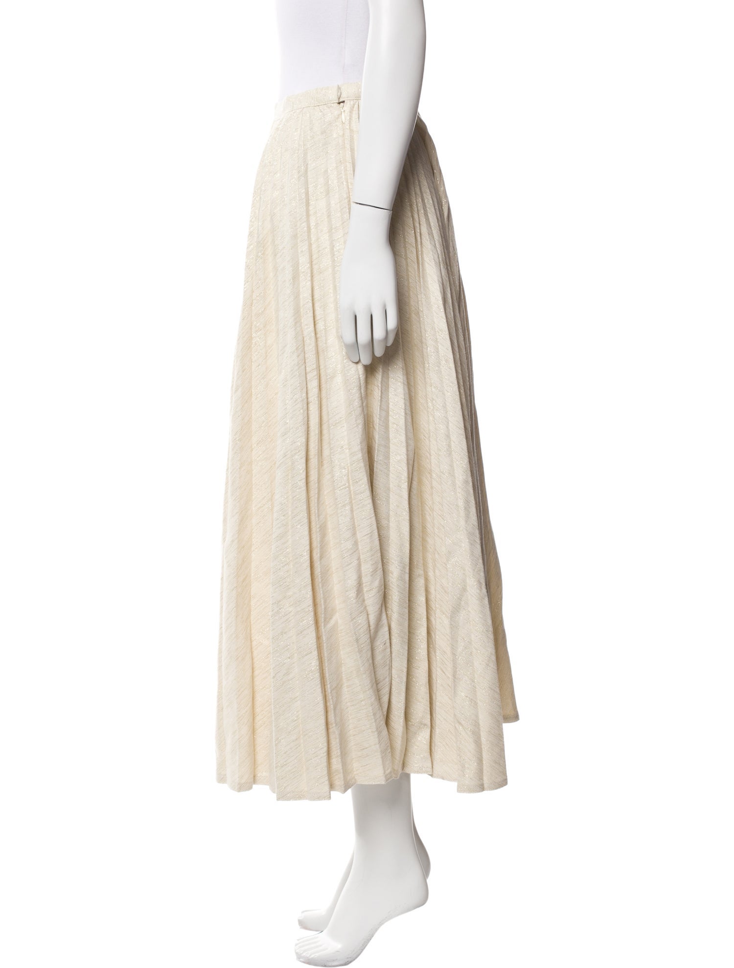 Christian Dior Pleated Accents Midi Length Skirt