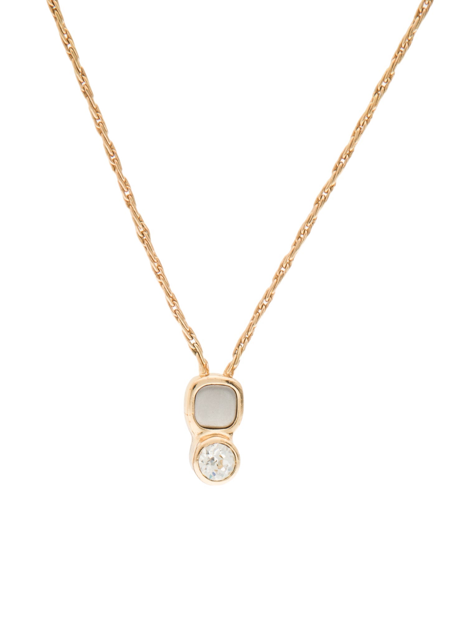 Christian Dior Vintage Crystal Pendant Necklace