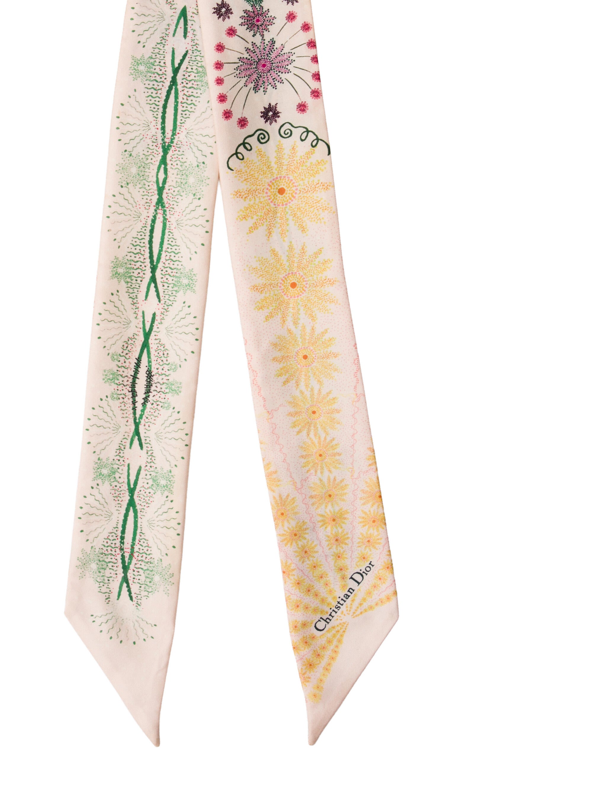 Christian Dior Silk Diorissimo Pattern Scarf