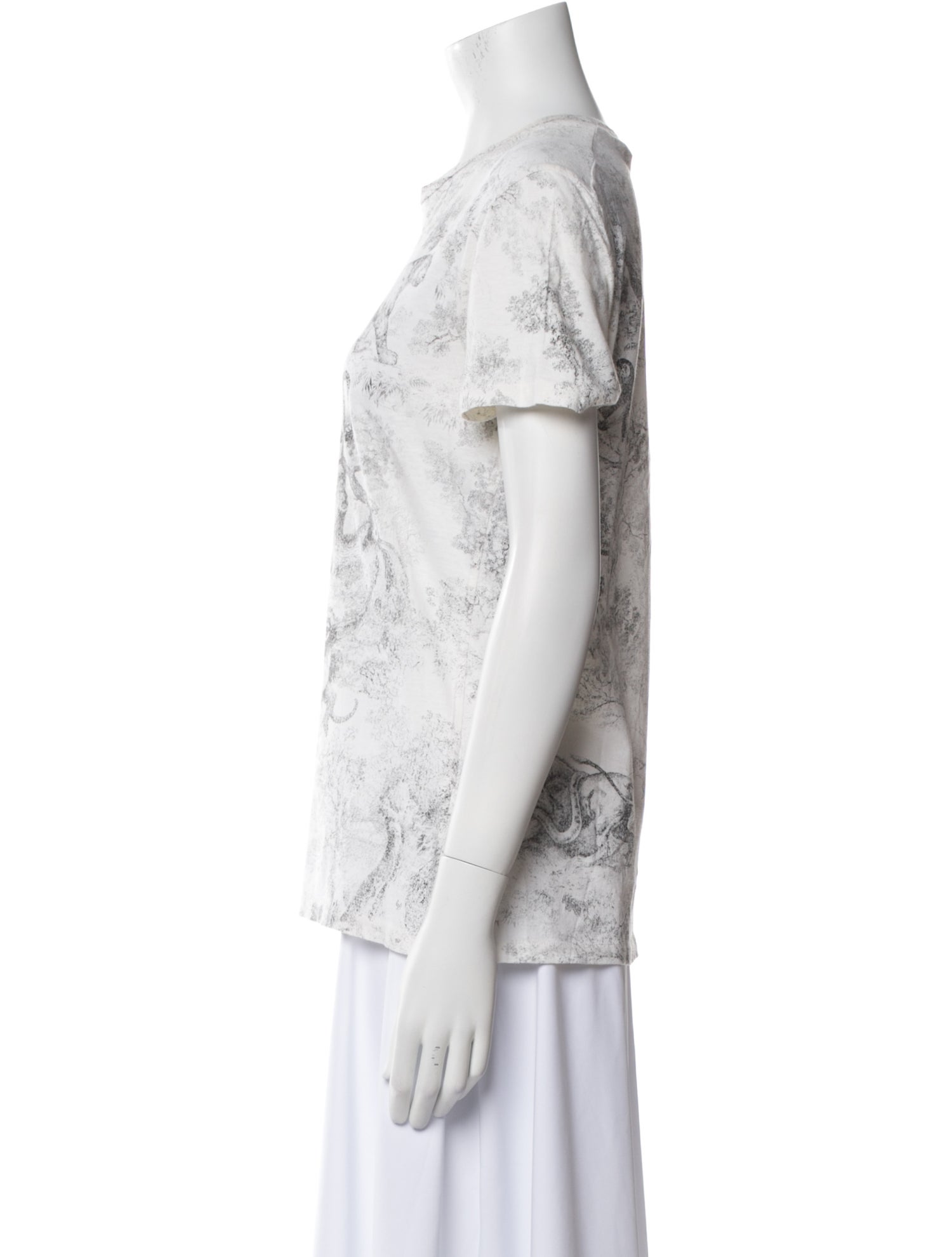 Christian Dior Graphic Print Crew Neck T-Shirt