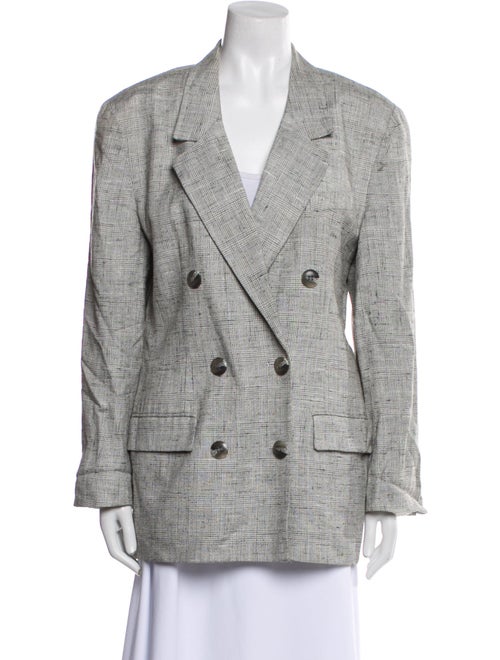 Christian Dior Wool Plaid Print Blazer