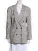 Christian Dior Wool Plaid Print Blazer