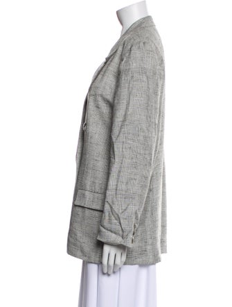 Christian Dior Wool Plaid Print Blazer