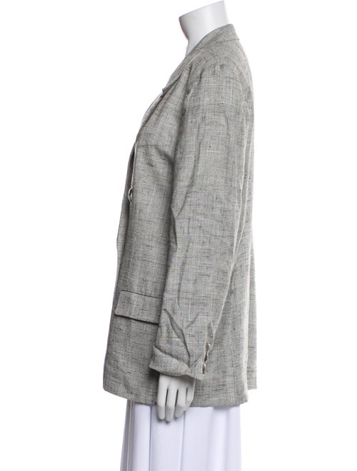 Christian Dior Wool Plaid Print Blazer