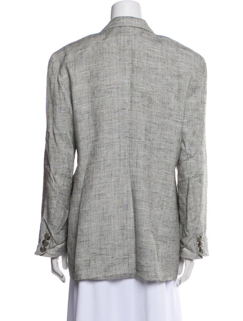 Christian Dior Wool Plaid Print Blazer