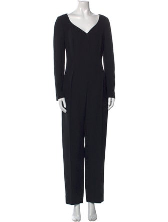 Christian Dior Silk V-Neck Jumpsuit