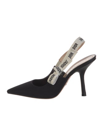 Christian Dior Graphic Print Slingback Pumps