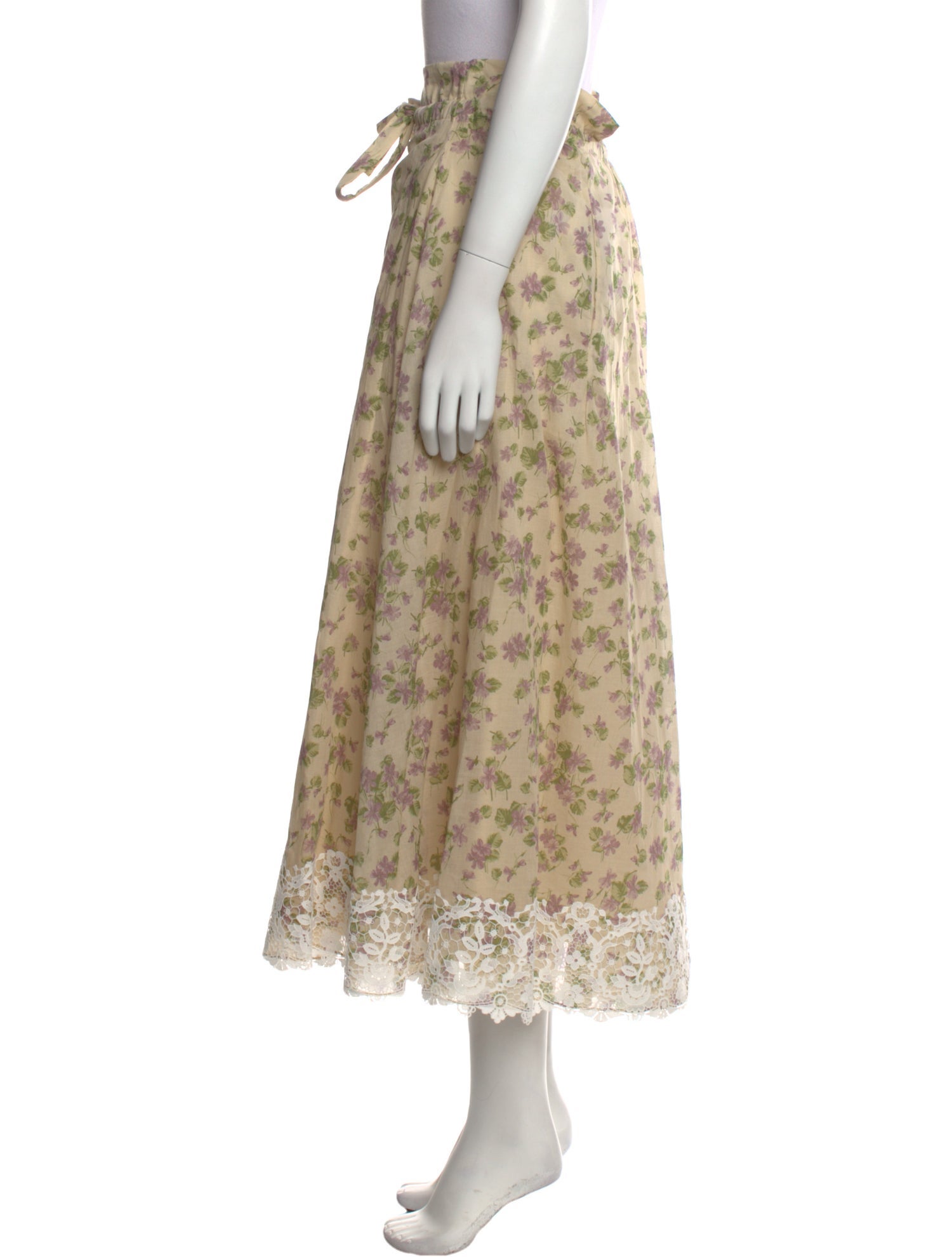 Christian Dior Floral Print Midi Length Skirt w/ Tags