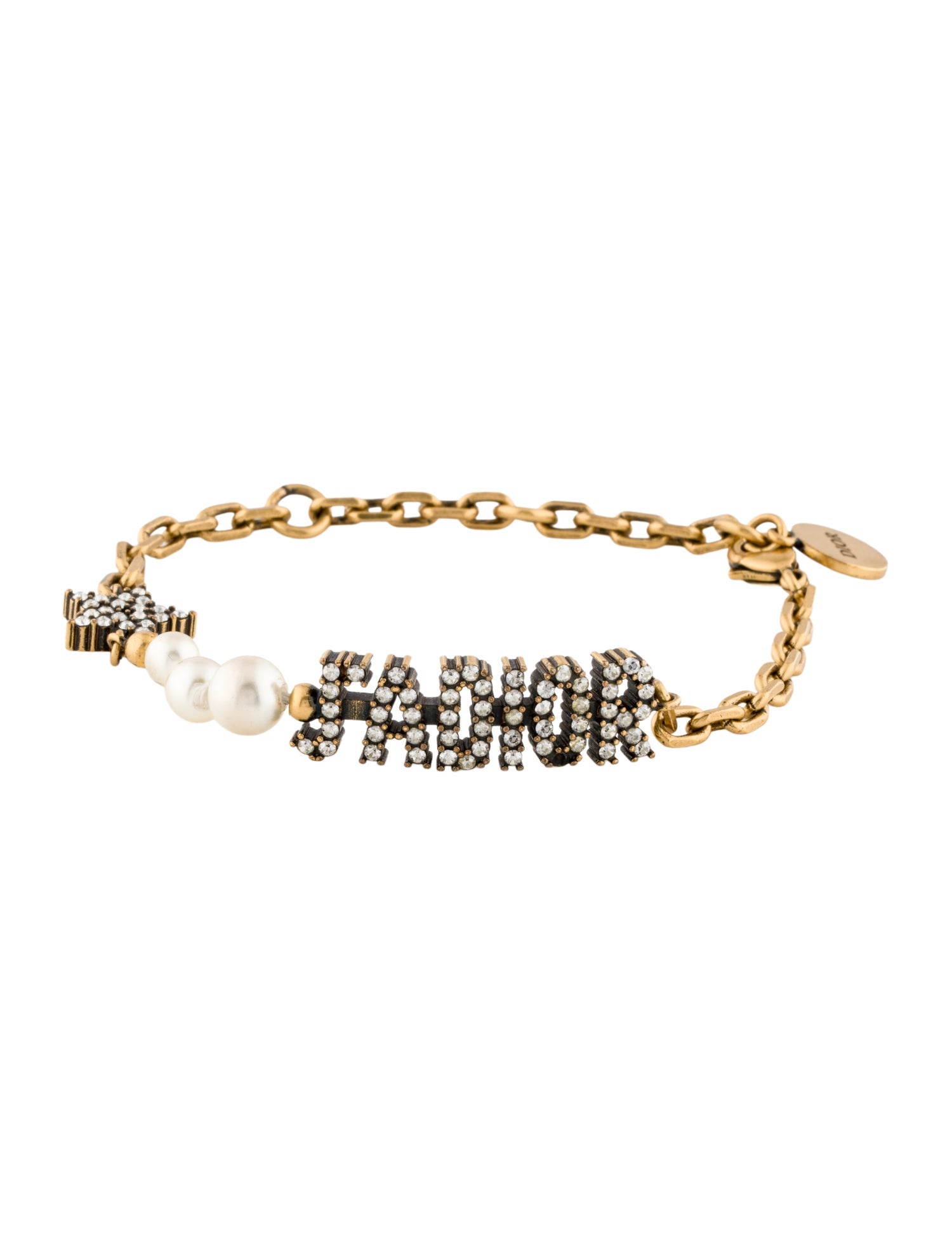 Christian Dior Faux Pearl & Crystal J'Adior Bracelet