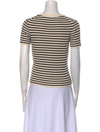 Christian Dior Striped Crew Neck Sweater