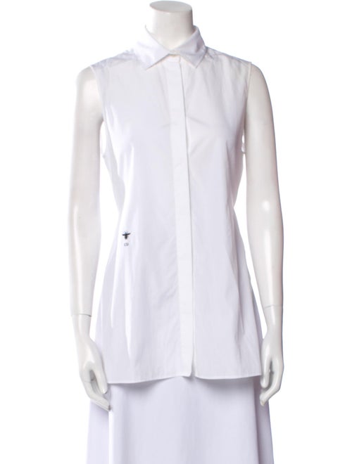 Christian Dior Sleeveless Button-Up Top