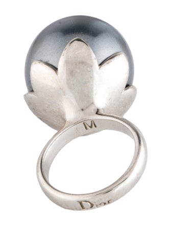 Christian Dior Faux Pearl 'Mise En Dior' Cocktail Ring