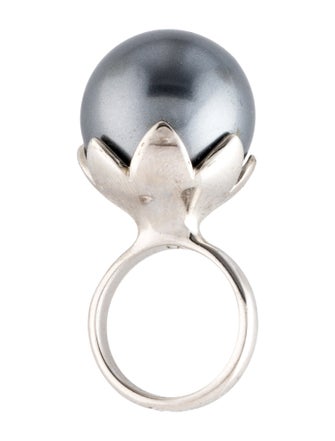 Christian Dior Faux Pearl 'Mise En Dior' Cocktail Ring