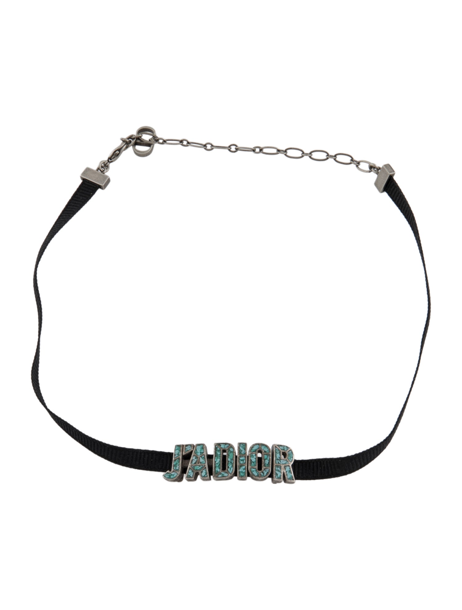 Christian Dior Enamel & Ribbon J'Adior Chocker Necklace