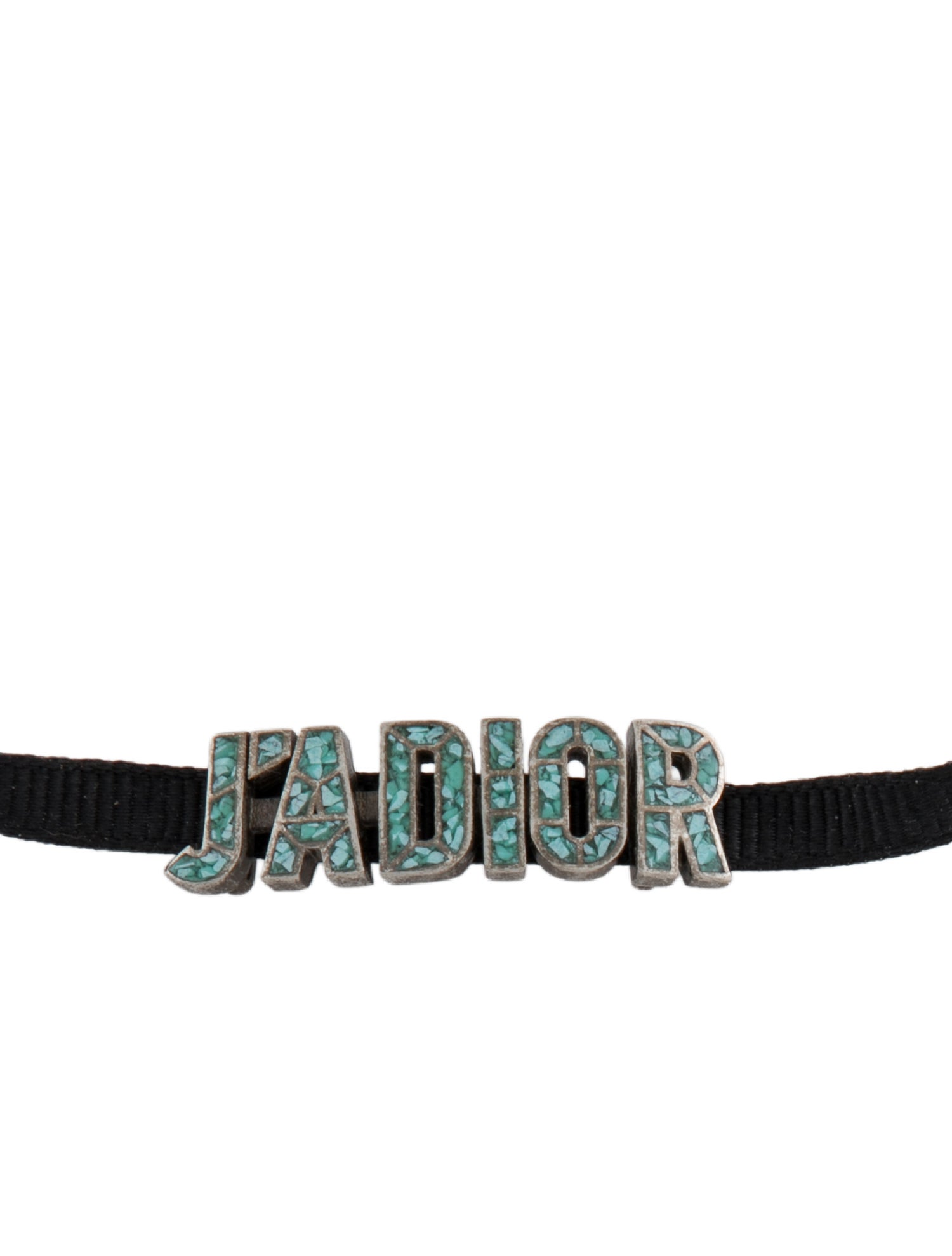 Christian Dior Enamel & Ribbon J'Adior Chocker Necklace