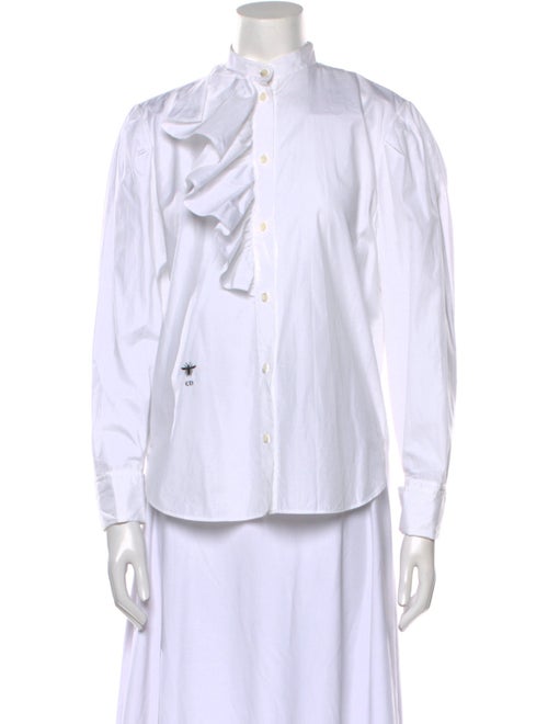 Christian Dior 2023 Mock Neck Button-Up Top