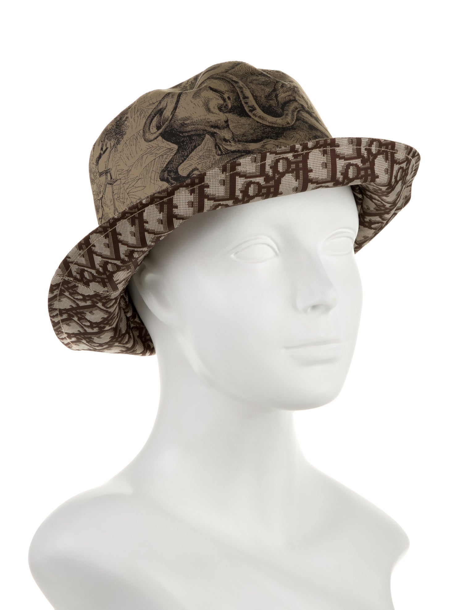Christian Dior Oblique Toile De Jouy Teddy-D Bucket Hat