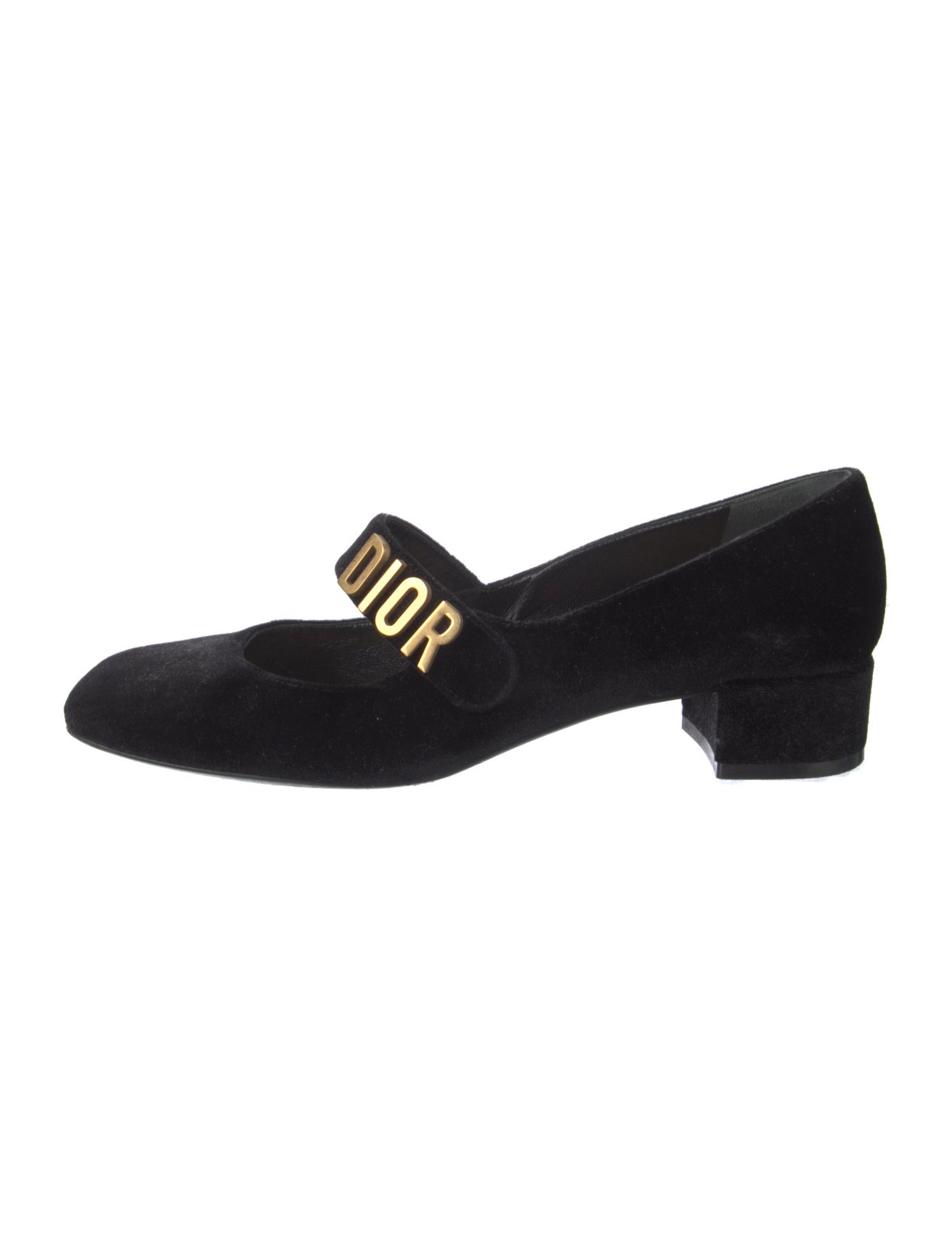Christian Dior Velvet Mary Jane Flats