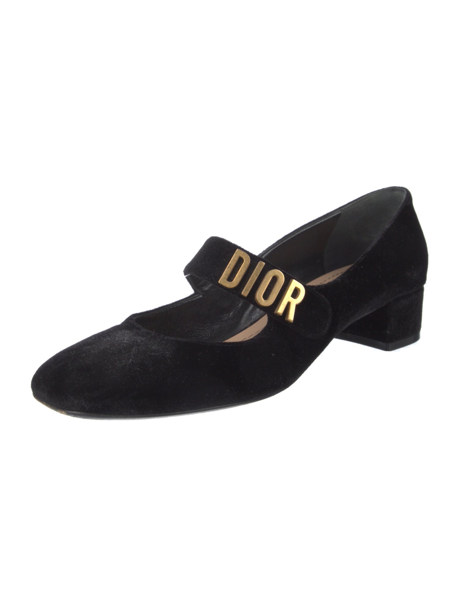 Christian Dior Velvet Mary Jane Flats