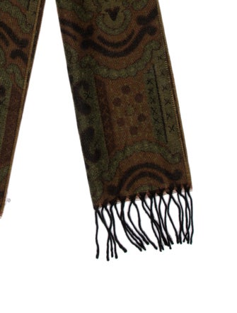 Christian Dior Acrylic Paisley Print Scarf