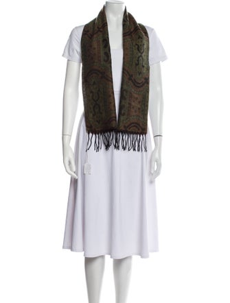 Christian Dior Acrylic Paisley Print Scarf