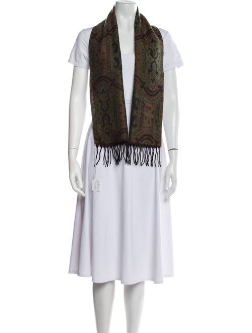 Christian Dior Acrylic Paisley Print Scarf