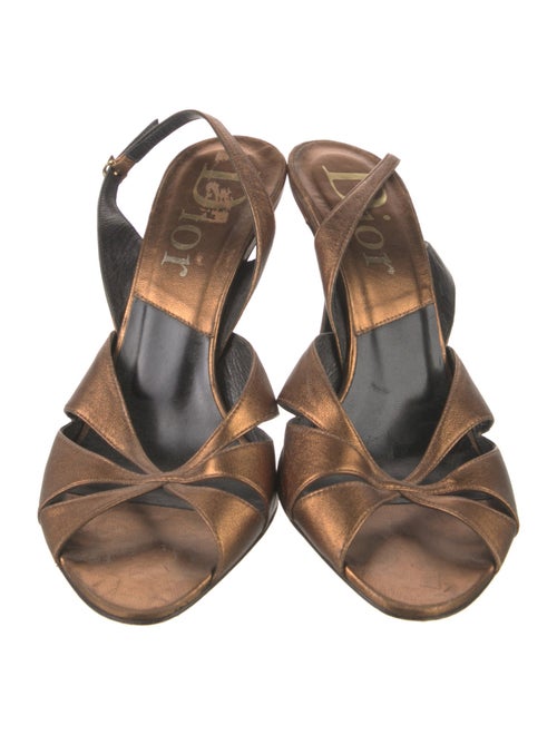Christian Dior Leather Slingback Sandals