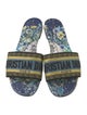 Christian Dior Patterned Embroidered Accent Slides