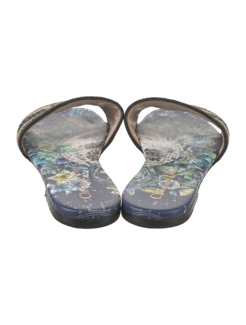 Christian Dior Patterned Embroidered Accent Slides