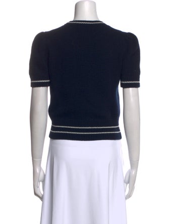 Christian Dior Wool Graphic Print Crop Top