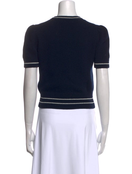 Christian Dior Wool Graphic Print Crop Top