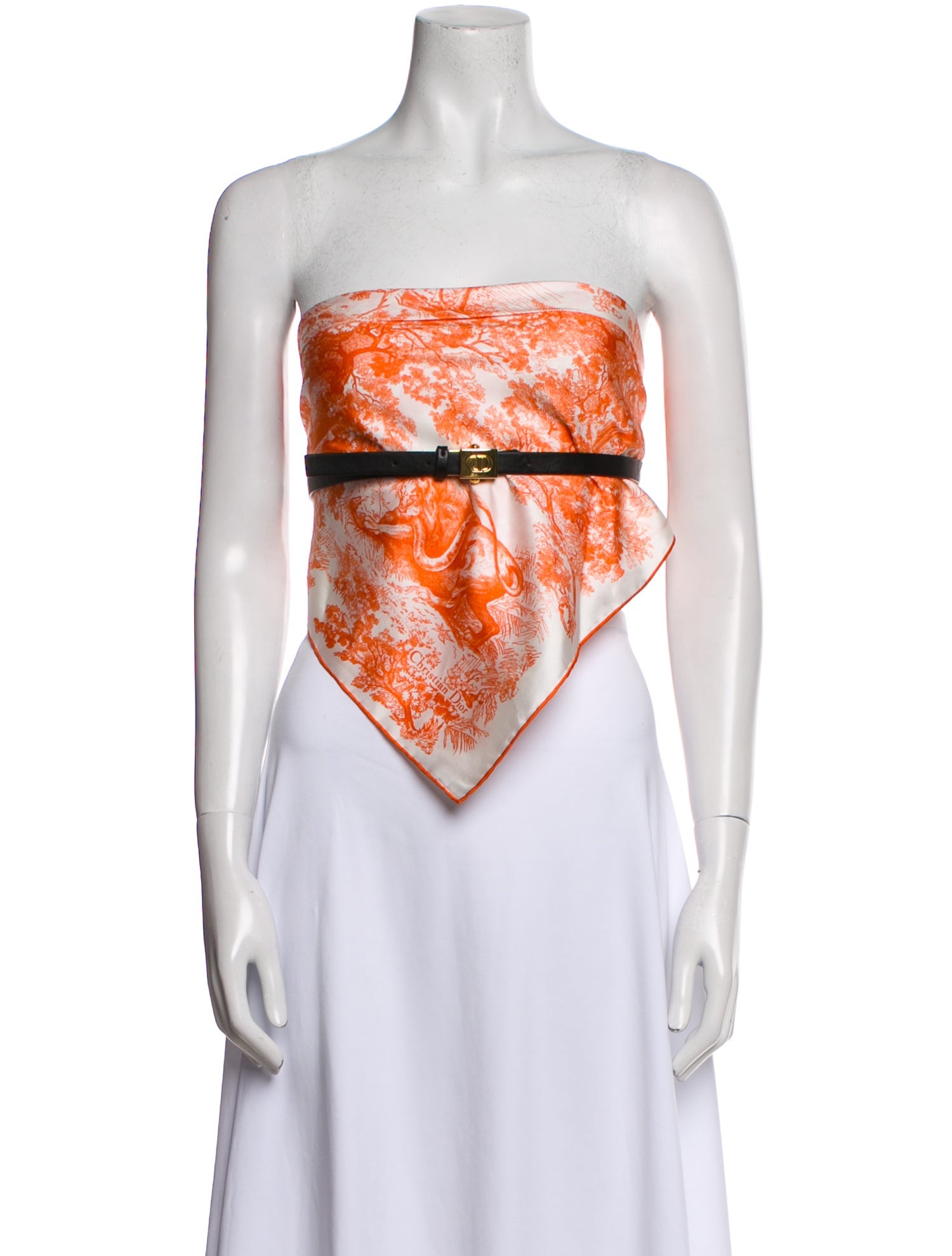 Christian Dior Silk Printed Crop Top